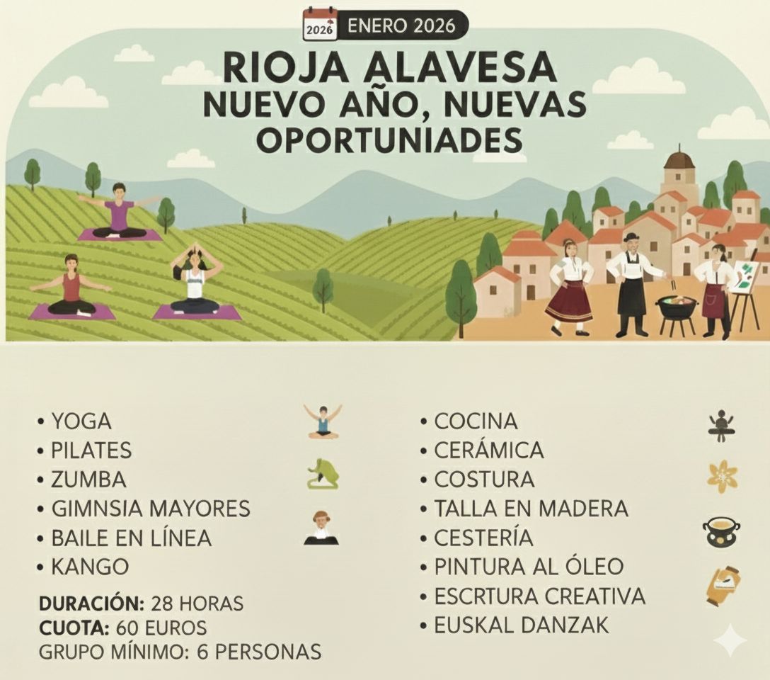📌’En enero arranca el segundo curso de las actividades de ocio en Rioja Alavesa 2025-2026′