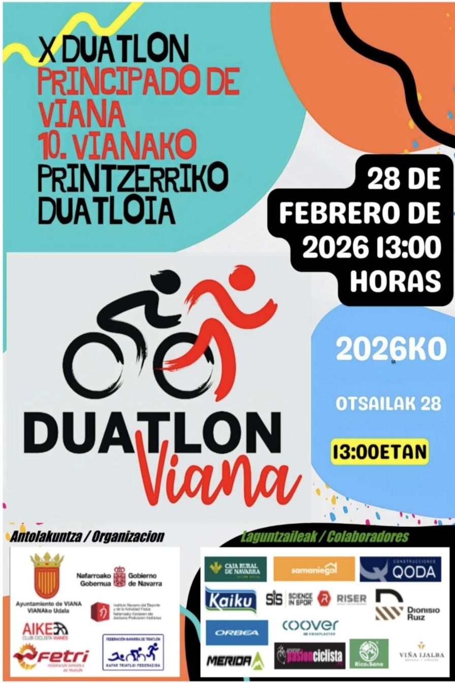 📌’El X Duatlón Principado de Viana rompe sus previsiones: 70 inscritos confirmados en las primeras 30 horas’