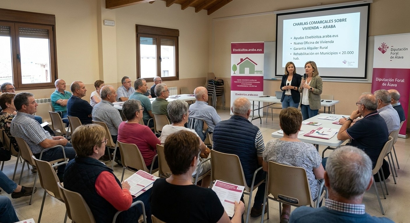 📌’La Diputación Foral de Álava lleva sus charlas sobre vivienda a los pueblos alaveses, con cita en Elvillar el 27 de mayo’